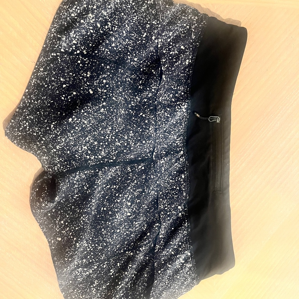 Lululemon Black and White Speckled Shorts